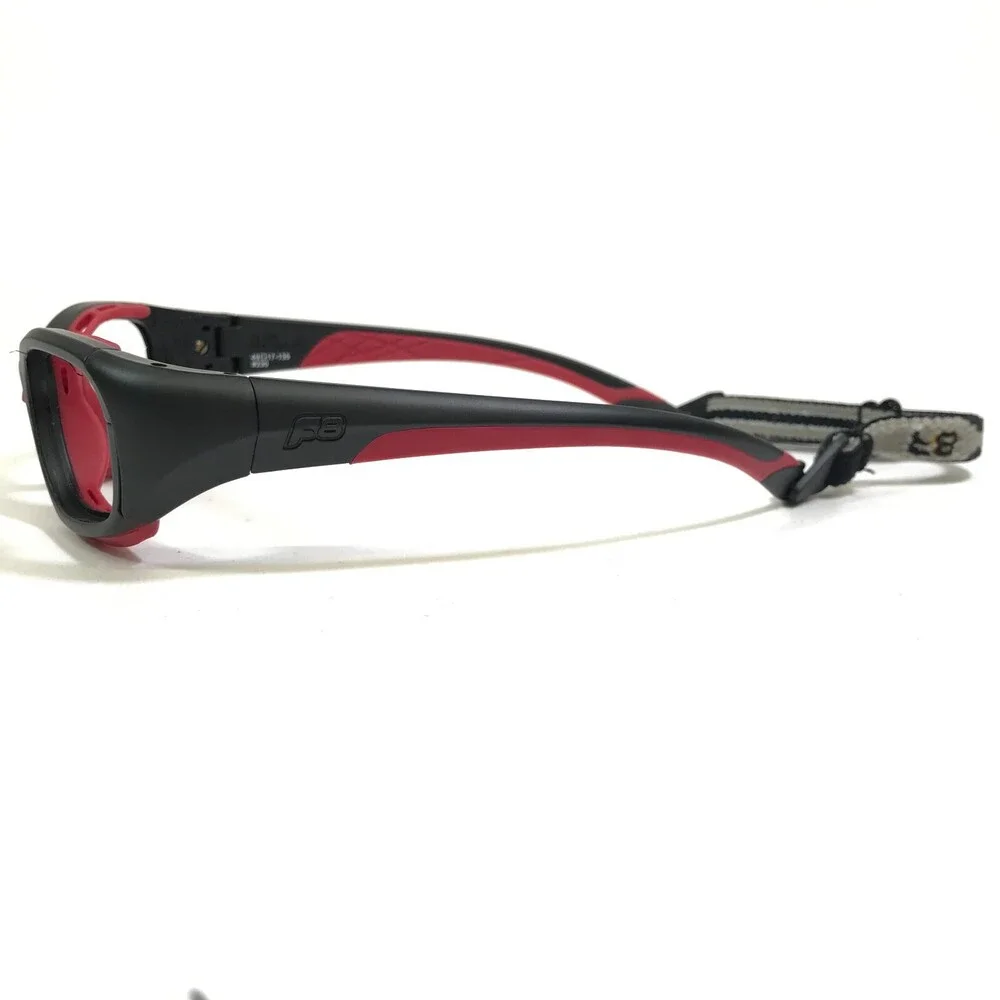 Rec Specs Athletic Goggles Frames SLAM 230 Matte Black Red Strap 49-17-135